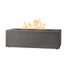 BBQGuys Signature Olliewood 60 in. Rectangular Fire Pit Table Carbon Liquid Propane