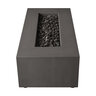 BBQGuys Signature Olliewood 60 in. Rectangular Fire Pit Table Carbon Liquid Propane