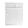 BBQGuys Signature 21 in. Stainless Steel Single Access Door and Drawer Combo - Traditional