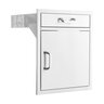 BBQGuys Signature 21 in. Stainless Steel Single Access Door and Drawer Combo - Traditional