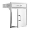 BBQGuys Signature 21 in. Stainless Steel Single Access Door and Drawer Combo - Traditional