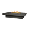 BBQGuys Signature Hickory Bay 60 in. Rectangular Fire Pit Table Carbon Liquid Propane