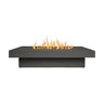 BBQGuys Signature Hickory Bay 60 in. Rectangular Fire Pit Table Carbon Liquid Propane