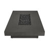 BBQGuys Signature Hickory Bay 60 in. Rectangular Fire Pit Table Carbon Liquid Propane