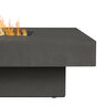 BBQGuys Signature Hickory Bay 60 in. Rectangular Fire Pit Table Carbon Liquid Propane