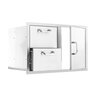 BBQGuys Signature 32 in. Stainless Steel Reversible Access Door and Double Drawer Combo - Traditional