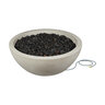 BBQGuys Signature Dustyview 38 in. Round Fire Bowl Fog Natural Gas