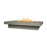 BBQGuys Signature Hickory Bay 72 in. Rectangular Fire Pit Table Flint Liquid Propane