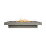 BBQGuys Signature Hickory Bay 72 in. Rectangular Fire Pit Table Flint Liquid Propane
