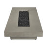 BBQGuys Signature Hickory Bay 72 in. Rectangular Fire Pit Table Flint Liquid Propane