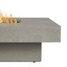 BBQGuys Signature Hickory Bay 72 in. Rectangular Fire Pit Table Flint Liquid Propane