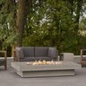 BBQGuys Signature Hickory Bay 72 in. Rectangular Fire Pit Table Flint Liquid Propane
