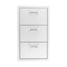 BBQGuys Signature 16 in. Stainless Steel Triple Access Drawer - Traditional