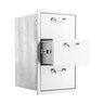 BBQGuys Signature 16 in. Stainless Steel Triple Access Drawer - Traditional