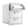 BBQGuys Signature 16 in. Stainless Steel Double Access Drawer with Paper Towel Dispenser - Traditional