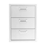 BBQGuys Signature 16 in. Stainless Steel Double Access Drawer with Paper Towel Dispenser - Traditional