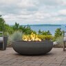 BBQGuys Signature Grand Lake 48 in. Round Concrete Fire Bowl Gray Liquid Propane