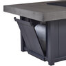 BBQGuys Signature Grahamview 72 in. Rectangular Aluminum Fire Pit Table Gray Liquid Propane