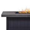 BBQGuys Signature Grahamview 72 in. Rectangular Aluminum Fire Pit Table Gray Liquid Propane