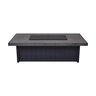 BBQGuys Signature Grahamview 72 in. Rectangular Aluminum Fire Pit Table Gray Liquid Propane