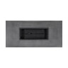 BBQGuys Signature Grahamview 72 in. Rectangular Aluminum Fire Pit Table Gray Liquid Propane