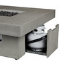 BBQGuys Signature Hickory Bay 60 in. Rectangular Steel Fire Pit Table Ash Liquid Propane