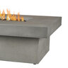 BBQGuys Signature Hickory Bay 60 in. Rectangular Steel Fire Pit Table Ash Liquid Propane