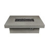 BBQGuys Signature Hickory Bay 60 in. Rectangular Steel Fire Pit Table Ash Liquid Propane