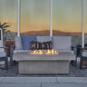 BBQGuys Signature Hickory Bay 60 in. Rectangular Steel Fire Pit Table Ash Liquid Propane