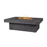 BBQGuys Signature Hickory Bay 60 in. Rectangular Steel Fire Pit Table Gray Liquid Propane