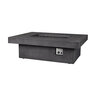 BBQGuys Signature Hickory Bay 60 in. Rectangular Steel Fire Pit Table Gray Liquid Propane