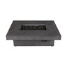 BBQGuys Signature Hickory Bay 60 in. Rectangular Steel Fire Pit Table Gray Liquid Propane