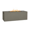 BBQGuys Signature Covewood 58 in. Rectangular Aluminum Fire Pit Table Gray Liquid Propane