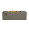 BBQGuys Signature Covewood 58 in. Rectangular Aluminum Fire Pit Table Gray Liquid Propane