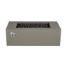 BBQGuys Signature Covewood 58 in. Rectangular Aluminum Fire Pit Table Gray Liquid Propane