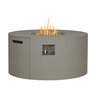 BBQGuys Signature Covewood 41 in. Round Aluminum Fire Pit Table Gray Liquid Propane
