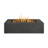 BBQGuys Signature Hillview Bay 42 in. Square Fire Pit Table Carbon Liquid Propane