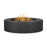 BBQGuys Signature Hillview Bay 43 in. Round Fire Pit Table Carbon Liquid Propane