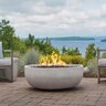 BBQGuys Signature Grand Lake 38 in. Round Concrete Fire Bowl Fog Liquid Propane