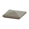 Valori Mushroom Pilaster/Column Cap Smooth 22 in. x 3 in. Gris
