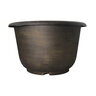 Grower Select Rolled Rim Planter Black/Gold 16 in.