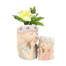 Abbott Planter Girl w/ Flowers Sm 4 in.