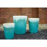 Pacific Planter Vaso Sm Pearl On Sea Foam Green 11 in. x 11 in. x 13-1/2 in.