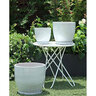 Pacific Planter w/ Attached Saucer Valencia Sm White Spot 8-1/2 in. x 7-1/2 in.