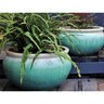 Pacific Planter Low Fishbowl Sm Pearl on Sea Foam Green 11-1/2 in. x 11-1/2 in. x 6-1/2 in.