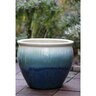 Pacific Planter Fishbowl Garden Lg Pearl on Sea Foam Blue 15-1/2 in. x 14 in.