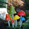 Shroomyz Ceramic Garden Mushrooms Mini 7 in. 