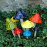 Shroomyz Ceramic Garden Mushrooms Mini 7 in. 