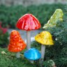 Shroomyz Ceramic Garden Mushrooms Mini 7 in. 