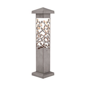 NIGHTSCAPING GARDEN SERIES GROVE BOLLARD BRONZE 25" w/CONCRETE MOUNT
